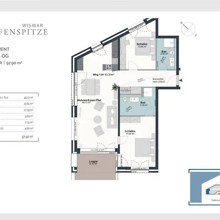 Apartman Hafenspitze App 01 Wißmar